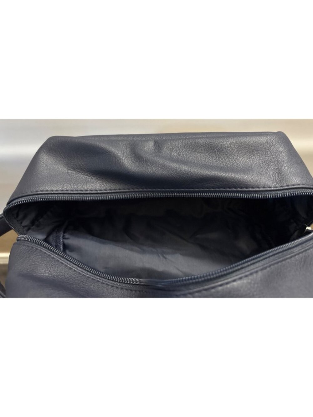 Sephora Blue Cosmetics Toiletry Travel Zipper Women's Makeup Men's Shaver Bag - Picture 6 of 7